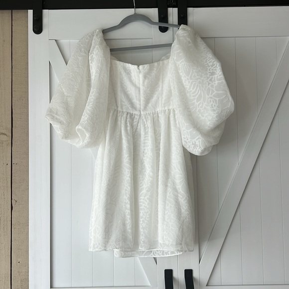 NWT Tanya Taylor Women’s Josette Puff Sleeve Mini Dress in White in size 4 - Picture 5 of 13